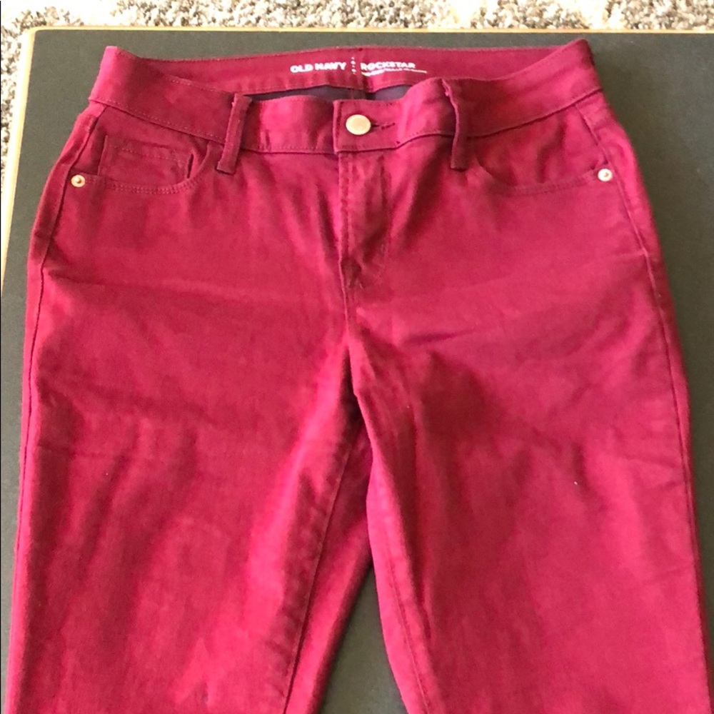 Old Navy Maroon Jeans, size 6 petite